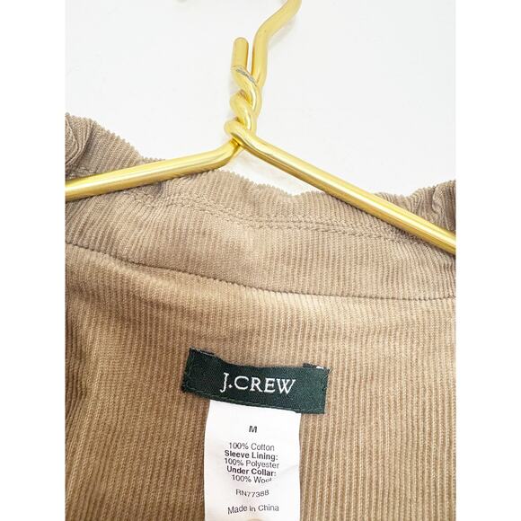 Vintage J. Crew Camel Brown Corduroy Blazer Jacket Size Medium Cotton Y2K Preppy - Picture 4 of 11